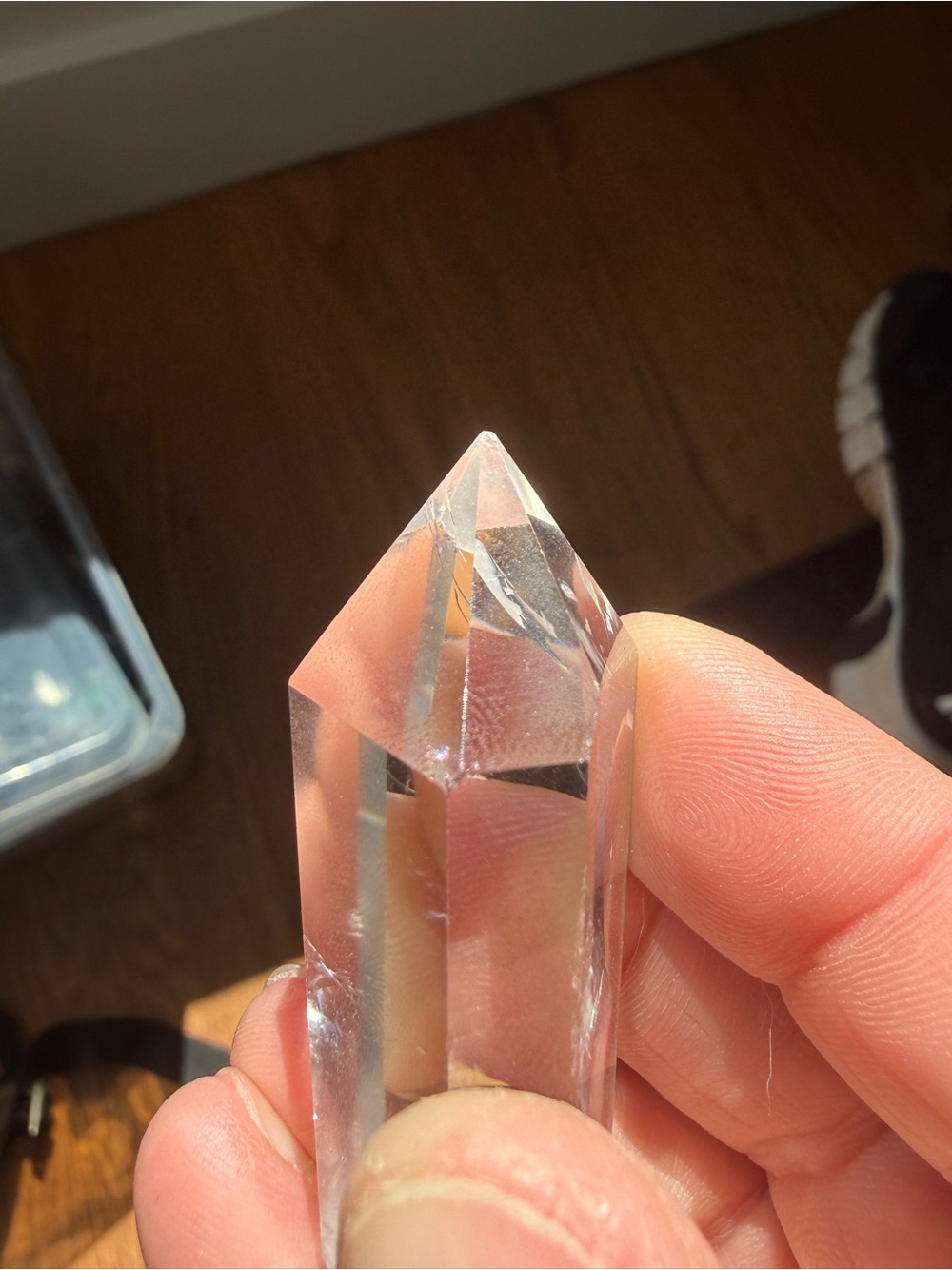 Clear Quartz Double-Terminated Point Crystal - Picture 4 of 5